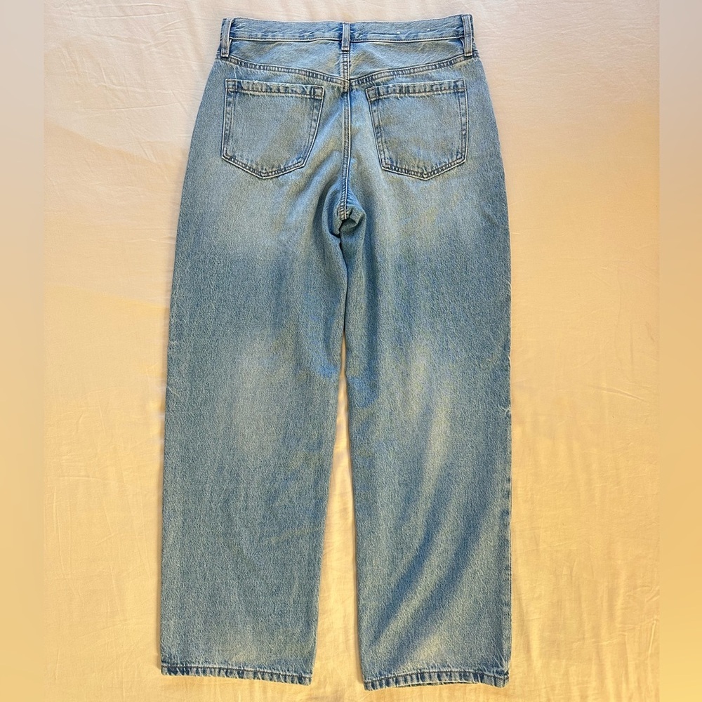 Garage Denim Low Rise Baggy Jeans Light Wash, Size 7 / 28 - Picture 8 of 11